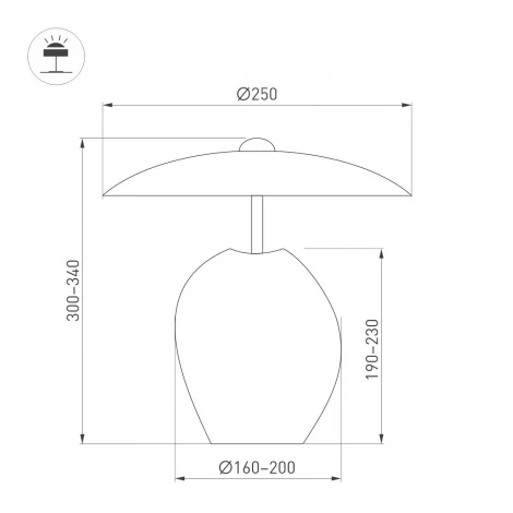 Настольная лампа SP-UMANI-TAB-S25x34-6W Warm2700 (BK, 90 deg, 230V) (Arlight, IP20, Натуральный камень) 061711