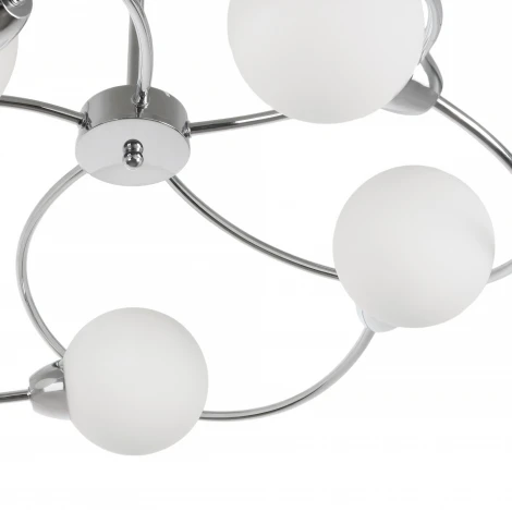 Люстра led с 5 плафонами на штанге MyFar Летисия MR2251-5C шарики