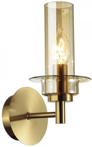 Бра Lumion Madonna 6554/1W бронза/коньячный/металл/стекло E14 1*40W 220V