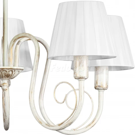 Люстра потолочная Day&Night, 5 плафонов, белый с золотом