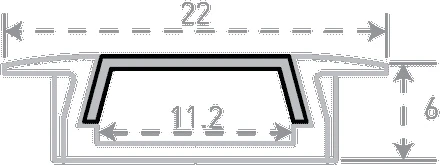 Профиль встраиваемый SWG RC RC-2206-BL