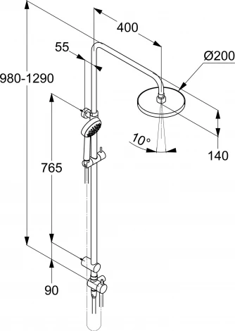 Душевая стойка Kludi Logo dual shower system 6809305-00