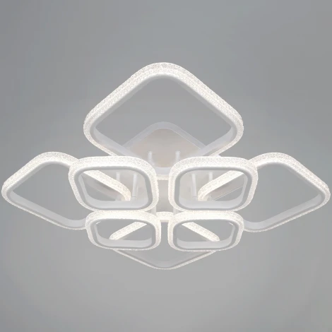 Потолочная люстра на штанге светодиодная с пультом и ночным режимом и RGB Reluce 06335-0.3-4+4A WH (RGB, Умный дом)