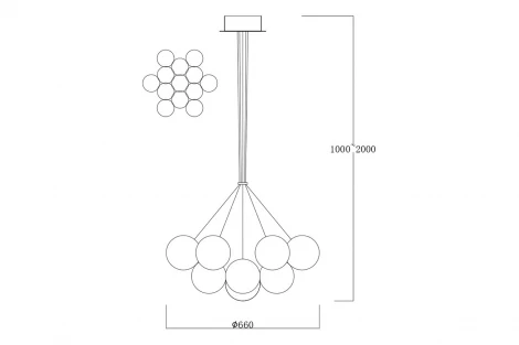 Подвесная люстра Garda Decor Globo 162FL-61913