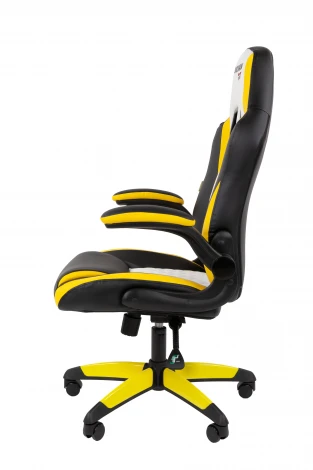 Кресло Chairman game 15 Россия экокожа черный/желтый/белый 7213474