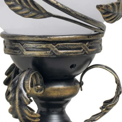 Наземный фонарь Кузнечное дело Галактика 23-002-ЧЗ (220V, ковка, шар, листья, под старину, IP54)