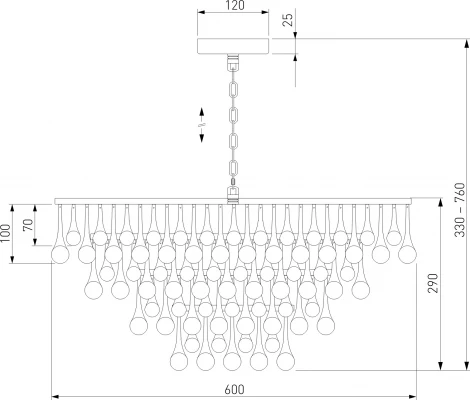 Подвесная люстра Bogate's Gutta 476/8 (220V, на цепи)