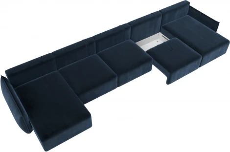 Диван п-образный Лига-051 НПБ МегаЛонг Лига Диванов (Велюр) арт.128679