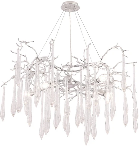 Подвесная люстра Crystal Lux Reina SP8 D1000 SILVER PATINA (220V, подвески, на тросе, ветки)