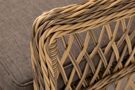 Обеденная группа плетеная на 6 персон, цвет соломенный 4SIS Катания KATS2C4T-6-SET