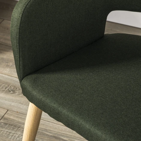 Стул R-Home Oscar тёмно-зеленый/нат.дуб