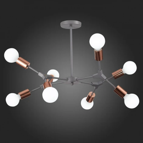 Потолочная люстра на штанге Evoluce Palare SLE106403-08 (220V, молекулы)