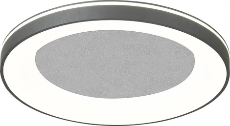 Потолочный светодиодный светильник круглый Escada Lemma 628/A LED 95Вт металл/акрил, серебро/белый (регулировка яркости, 220V, пульт управления, круглые)