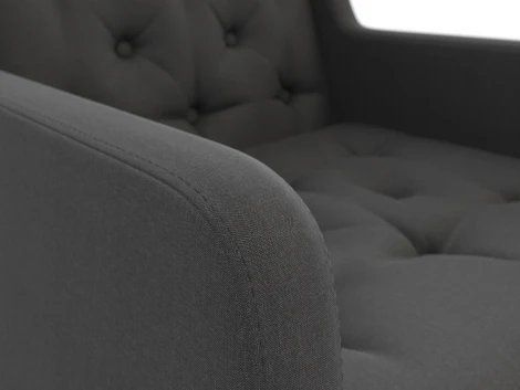 Кресло Arsko Айверс беленый дуб черная рогожка