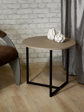 Стол журнальный BeautyStyle 27 текстиль темный/черный Mebelik арт.009007