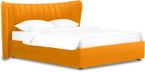 Кровать Queen Agata Lux ОГОГО (арт.636844), (Ткань/Желтый)