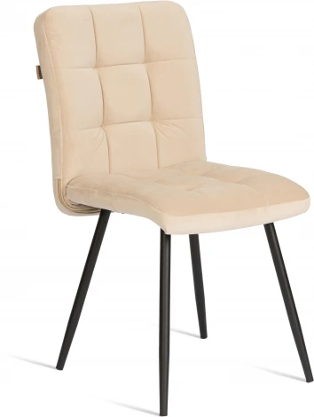 Стул обеденный Medeo Tetchair (Велюр/Молочный,Черный) арт. 21848