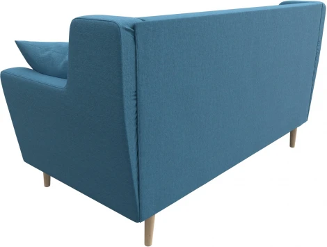 Диван кухонный прямой Брайтон 2 (Голубой/Рогожка) Лига Диванов арт.123761