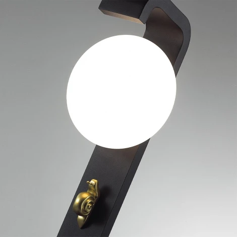 Уличный наземный светильник Odeon Light Luma 5434/1F черный/золотистый/металл/акрил/декор металл 60см IP54 G9 1*15W max