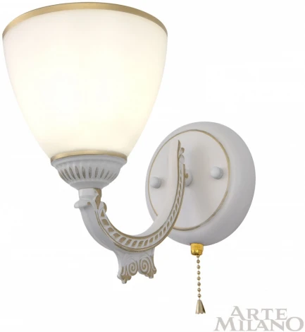 Бра с выключателем Arte Milano AM342837 342837/1W WT+G (220V)