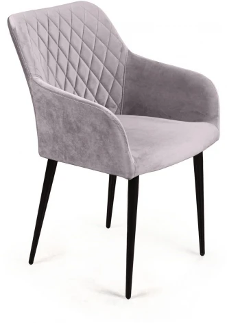 Стул с подлокотниками Robert, бархат светло-серый 26 Top Concept ROBERT 75057