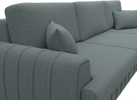 Диван угловой Лига-057 НПБ Лонг угол правый Лига Диванов (Рогожка) арт.129294