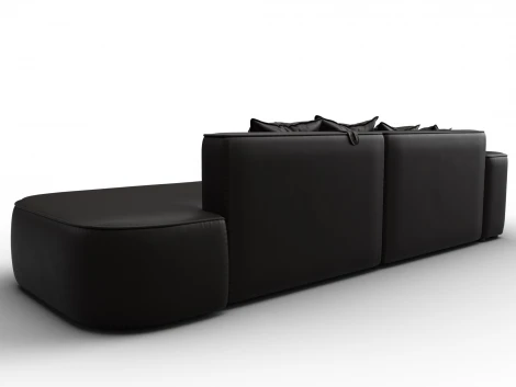 Диван угловой Лига-065 угол левый (ДСП/Пластик/Экокожа/Коричневый) Лига Диванов 129803L