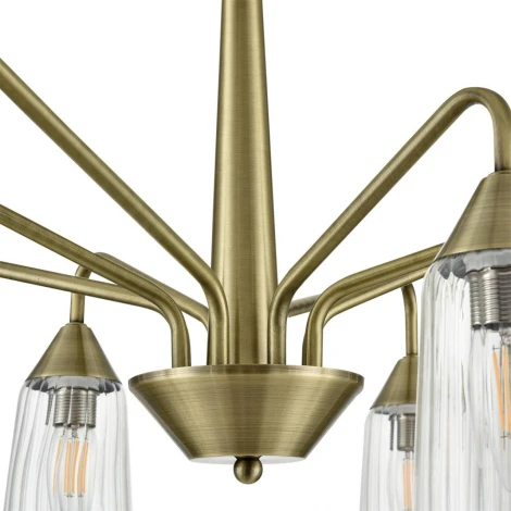 Потолочная люстра на штанге Lumion Doliana 6584/8C бронза/прозрачный, металл/стекло E14 8*40W 220V