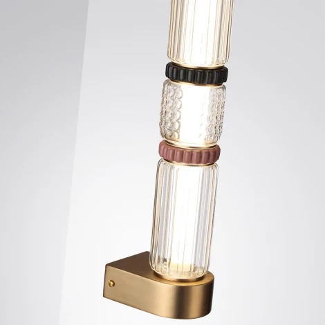 Настенный светильник Odeon Light Collier 5455/12WL сатин.латунь/терракот/черный LED 12W 4000K