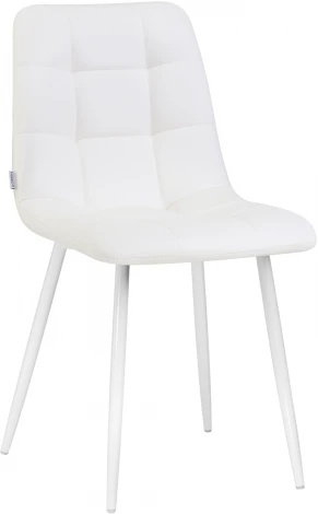 Стул обеденный ALEX (белые ножки, белая экокожа (P-02))
