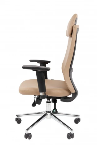 Офисное кресло Chairman 500LUX Россия экокожа бежевый 7184521