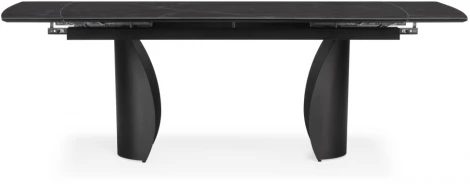 Керамический стол Woodville Готланд 180(240)х90х79 черный мрамор / черный 553535