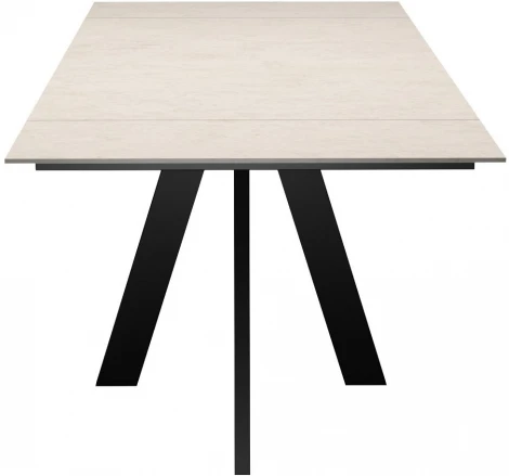 Стол DikLine DM120 Хромикс белый,опоры черные