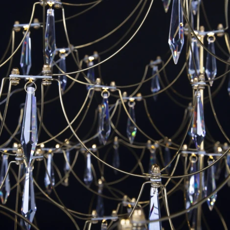 Подвесная люстра большая Loft It Mira 10259/1200 Gold Asfour (LED, 220V, на тросе)