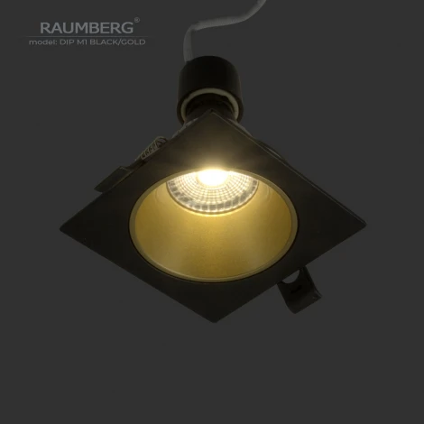 Встраиваемый светильник Raumberg DIP M1 Black/Gold