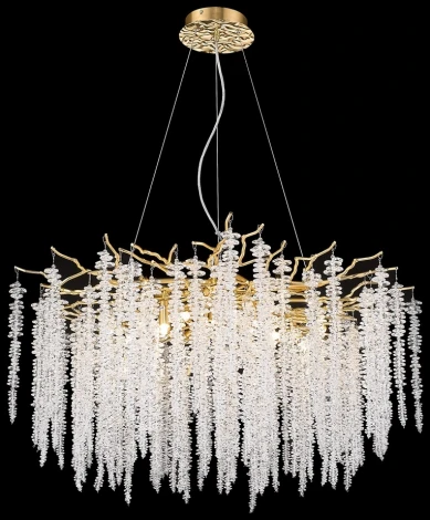Подвесная люстра каскадная Wertmark Daciana WE185.12.303 (220V, хрусталь, на тросе)