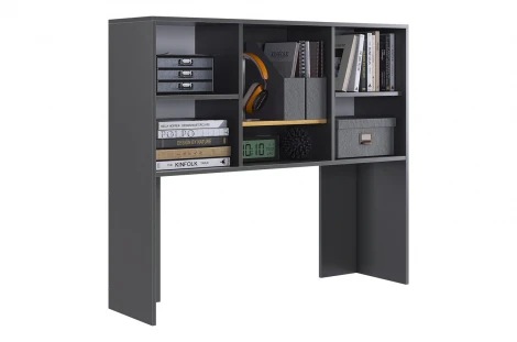 Лайт-2 Надстройка стола компьютерного 1200 Mebelson (ЛДСП/Дуб крафт золотой,Серый) арт.NKL02S1.2.3319