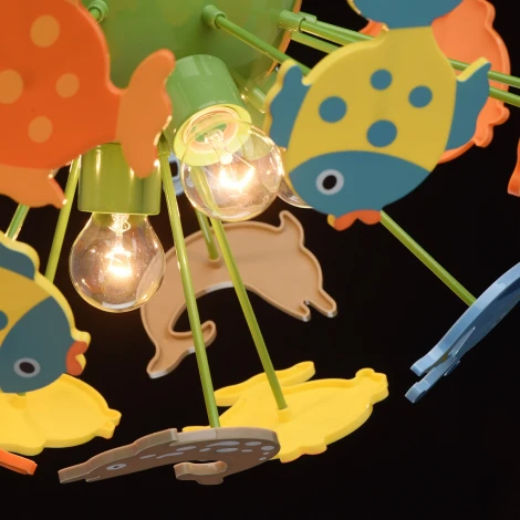 Потолочная люстра MW-Light Улыбка 365014605 (для детской, 220V, для девочки, для мальчика, рыбки)