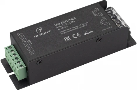 Усилитель ARL-5022-DIM (12-24V, 1x25A, 300-600W) (IP20 Металл) 027142 Arlight