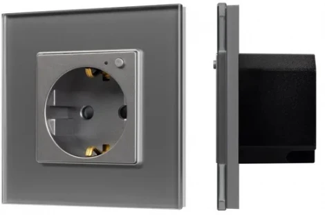 Розетка электрическая с Zigbee управлением SCT-OMALI-EUZB1-PL-GR (240V, 16A, Zigbee) (Arlight) 050101