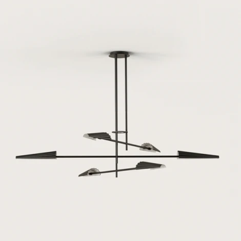 Потолочная люстра на штанге Aromas del Campo Bion C1306/6 Textured Matt Black