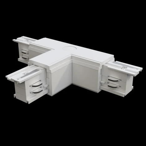Коннектор Т-образный левый Trinity белый (трехфазный) Maytoni Technical TRA005CT-31W-L (220V)