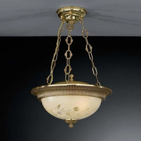 Подвесная люстра Reccagni Angelo 6318 PL 6318/3 (220V, на цепи, листья)