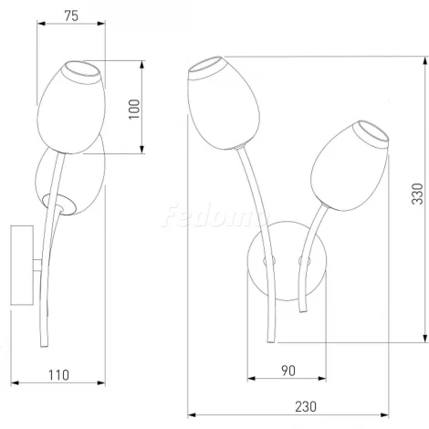 Бра Eurosvet Tulip 30135/2 золото