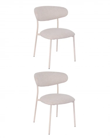 Стул обеденный Stool Group Ayla серый белые ножки 2 шт. УТ000042039