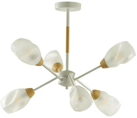 Люстра потолочная Kendra 5210/6C белый, бежевый E14 6*40W