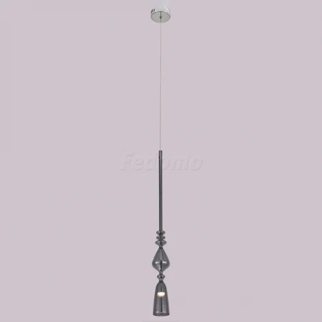 Подвес Crystal Lux Lux, 1 плафон, хром с дымчатым
