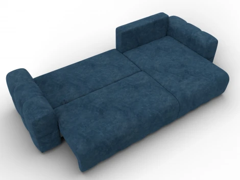 Диван угловой Лига-110 НПБ угол универсальный (ДВП,ДСП,ЛДСП,Брус,Фанера,Велюр/Синий) Лига Диванов 136526