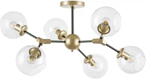 Потолочная люстра на штанге Lightstar Beta 785063 (220V, шарики, молекулы)