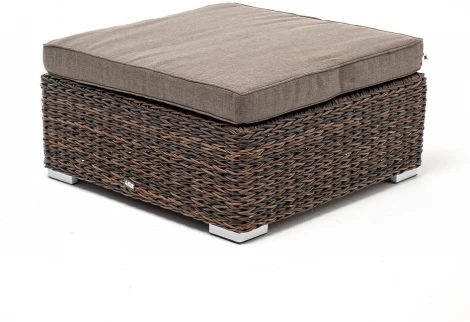 "Лунго" плетеная оттоманка с подушкой (гиацинт), цвет коричневый 4SIS арт.УТ-00005264